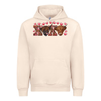 Sandshell Xoxo highland cows Urban Hoodie - RanaPortraitStore
