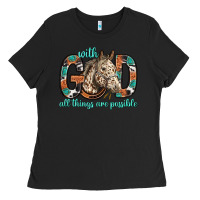 Black with god all things are possible with horse bbs Ladies Tee - BundleAndBundleShop