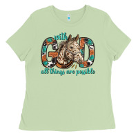 Matcha with god all things are possible with horse bbs Ladies Tee - BundleAndBundleShop