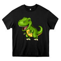 Black Cartoon T-Rex Heavy Core Tee - HowdyJamesFarm