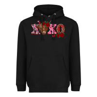 Black xoxo highland cow Heavyweight Hoodie - RanaPortraitStore