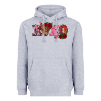 Heather Grey xoxo highland cow Heavyweight Hoodie - RanaPortraitStore