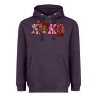 Plum xoxo highland cow Heavyweight Hoodie - RanaPortraitStore