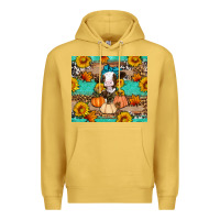 Antique Gold Cow fall pumpkin Premium Hoodie - Artiststas