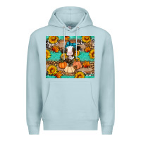 Blue Mist Cow fall pumpkin Premium Hoodie - Artiststas