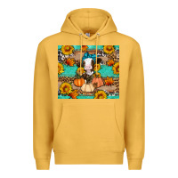 Mustard Cow fall pumpkin Premium Hoodie - Artiststas