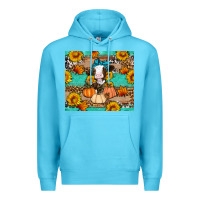 Ocean Blue Cow fall pumpkin Premium Hoodie - Artiststas