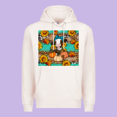 Cow Fall Pumpkin Premium Hoodie Designed By Artiststas