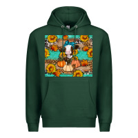 Sports Green Cow fall pumpkin Premium Hoodie - Artiststas