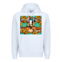 White Cow fall pumpkin Premium Hoodie - Artiststas