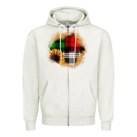 Oatmeal Heather sunflower christmas patch3 Zipper Hoodie - JahusDesignShop