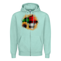 Seafoam sunflower christmas patch3 Zipper Hoodie - JahusDesignShop
