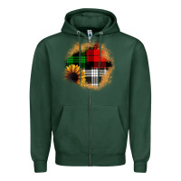 Sports Green sunflower christmas patch3 Zipper Hoodie - JahusDesignShop