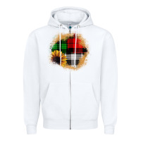 White sunflower christmas patch3 Zipper Hoodie - JahusDesignShop