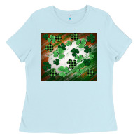 Baby Blue St. patricks day Ladies Tee - FaDigitalArtStudio