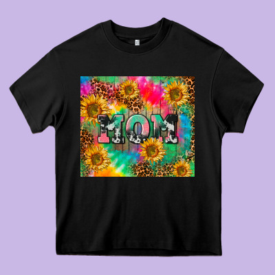 Mom Rainbow Sunflower Heavy Core Tee Designed By Cowgirlartshop