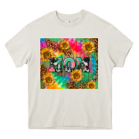 Cream Mom rainbow sunflower Heavy Core Tee - CowGirlArtShop