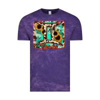 Cloud Purple gemini turquoise cowhide Vintage Tee - RanaPortraitStore