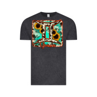 Vintage Black gemini turquoise cowhide Vintage Tee - RanaPortraitStore