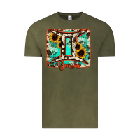 Vintage Olive gemini turquoise cowhide Vintage Tee - RanaPortraitStore