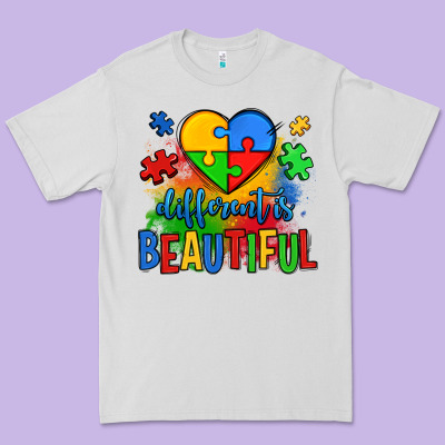 Different Is Beautiful Autism Premium Tee Designed By Oliviacreatesart