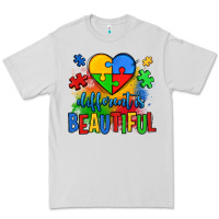 Dove Grey different is beautiful autism Premium Tee - OliviaCreatesArt
