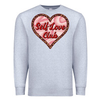 Heather Grey self love club valentine's day Premium Sweatshirt - RanaPortraitStore