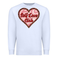 White self love club valentine's day Premium Sweatshirt - RanaPortraitStore