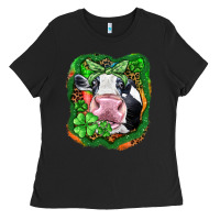 St. Patrick's Day Cow Ladies Tee | Teevron