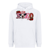 White xoxo calf Heavyweight Hoodie - RanaPortraitStore