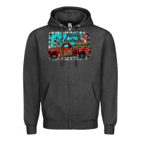 Charcoal Heather truck merry christmas Zipper Hoodie - JahusDesignShop