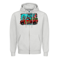 Dove Grey truck merry christmas Zipper Hoodie - JahusDesignShop
