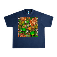 Navy st patricks  cow with candy Urban Heavy Tee - FaDigitalArtStudio