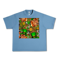 Pebble Blue st patricks  cow with candy Urban Heavy Tee - FaDigitalArtStudio