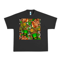 Pigment Black st patricks  cow with candy Urban Heavy Tee - FaDigitalArtStudio