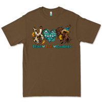 Cacao peace love cowboys Premium Tee - OliviaCreatesArt