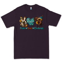 Plum peace love cowboys Premium Tee - OliviaCreatesArt