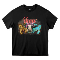 Black Show mom cow Heavy Core Tee - CowGirlArtShop