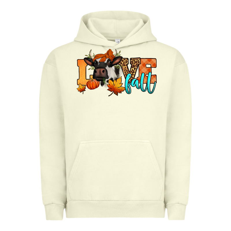 Love Fall Holstein Cow Urban Hoodie by Jasminsmagicworld | Teevron