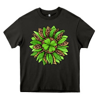 Asphalt lucky leopard st patricks sunflower Heavy Core Tee - Jasminsmagicworld