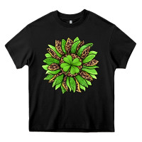 Black lucky leopard st patricks sunflower Heavy Core Tee - Jasminsmagicworld