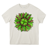 Cream lucky leopard st patricks sunflower Heavy Core Tee - Jasminsmagicworld