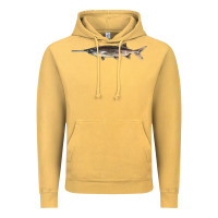 Vintage Mustard Paddlefish Illustrations, Vintage Hoodie - LillyAllenDesigns
