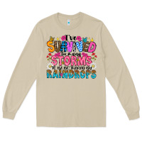 Mushroom ive survived too many storms to be thered by raind Long Sleeve Tee - CowhideDigitalArt