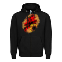 Black sunflower Christmas patch Zipper Hoodie - JahusDesignShop
