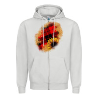 Dove Grey sunflower Christmas patch Zipper Hoodie - JahusDesignShop