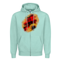 Seafoam sunflower Christmas patch Zipper Hoodie - JahusDesignShop