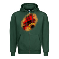 Sports Green sunflower Christmas patch Zipper Hoodie - JahusDesignShop