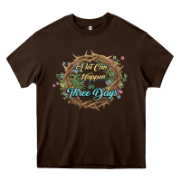 Chocolate Brown Crown of thorns Easter Day Heavy Core Tee - HowdyJamesFarm