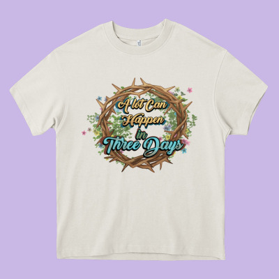 Crown Of Thorns Easter Day Heavy Core Tee Designed By Howdyjamesfarm